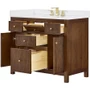 Wyndham Collection Pendry 42" Free Standing Single Basin Vanity Set with Cabinet and Quartz Vanity Top