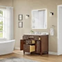 Wyndham Collection Pendry 42" Free Standing Single Basin Vanity Set with Cabinet and Quartz Vanity Top