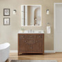 Wyndham Collection Pendry 42" Free Standing Single Basin Vanity Set with Cabinet and Quartz Vanity Top