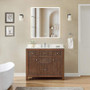 Wyndham Collection Pendry 42" Free Standing Single Basin Vanity Set with Cabinet and Quartz Vanity Top