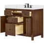 Wyndham Collection Pendry 42" Free Standing Single Basin Vanity Set with Cabinet and Quartz Vanity Top