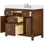Wyndham Collection Pendry 42" Free Standing Single Basin Vanity Set with Cabinet and Quartz Vanity Top