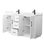 Wyndham Collection Elan 60" Free Standing Double Basin Vanity Set with Cabinet and Quartz Vanity Top