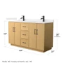 Wyndham Collection Elan 60" Free Standing Double Basin Vanity Set with Cabinet and Quartz Vanity Top