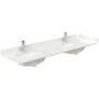 Wyndham Collection Avery 72" Free Standing Double Basin Vanity Set with Cabinet and Quartz Vanity Top