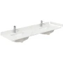 Wyndham Collection Avery 72" Free Standing Double Basin Vanity Set with Cabinet and Quartz Vanity Top