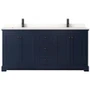 Wyndham Collection Avery 72" Free Standing Double Basin Vanity Set with Cabinet and Quartz Vanity Top