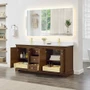 Wyndham Collection Avery 72" Free Standing Double Basin Vanity Set with Cabinet and Quartz Vanity Top