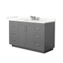 Wyndham Collection Miranda 54" Free Standing Single Basin Vanity Set with Cabinet and Quartz Vanity Top