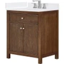 Wyndham Collection Pendry 30" Free Standing Single Basin Vanity Set with Cabinet and Quartz Vanity Top