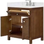 Wyndham Collection Pendry 30" Free Standing Single Basin Vanity Set with Cabinet and Quartz Vanity Top