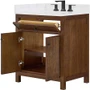 Wyndham Collection Pendry 30" Free Standing Single Basin Vanity Set with Cabinet and Quartz Vanity Top