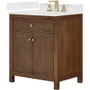 Wyndham Collection Pendry 30" Free Standing Single Basin Vanity Set with Cabinet and Quartz Vanity Top