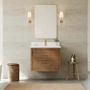 Wyndham Collection Isola WM 30" Wall Mounted Single Basin Vanity Set with Cabinet and Quartz Vanity Top