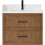 Wyndham Collection Isola WM 30" Wall Mounted Single Basin Vanity Set with Cabinet and Quartz Vanity Top