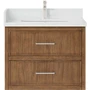 Wyndham Collection Isola WM 30" Wall Mounted Single Basin Vanity Set with Cabinet and Quartz Vanity Top