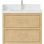 Wyndham Collection Isola WM 30" Wall Mounted Single Basin Vanity Set with Cabinet and Quartz Vanity Top