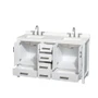 Wyndham Collection Sheffield 60" Free Standing Double Basin Vanity Set with Cabinet and Quartz Vanity Top