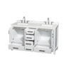 Wyndham Collection Sheffield 60" Free Standing Double Basin Vanity Set with Cabinet and Quartz Vanity Top