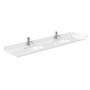 Wyndham Collection Sheffield 84" Free Standing Double Basin Vanity Set with Cabinet and Cultured Marble Vanity Top