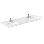 Wyndham Collection Miranda 72" Free Standing Double Basin Vanity Set with Cabinet and Cultured Marble Vanity Top