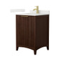 Wyndham Collection Palmilla 24" Free Standing Single Basin Vanity Set with Cabinet and Quartz Vanity Top