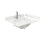 Wyndham Collection Palmilla 24" Free Standing Single Basin Vanity Set with Cabinet and Quartz Vanity Top
