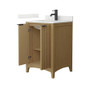 Wyndham Collection Palmilla 24" Free Standing Single Basin Vanity Set with Cabinet and Quartz Vanity Top