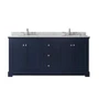 Wyndham Collection Avery 72" Free Standing Double Basin Vanity Set with Cabinet and Marble Vanity Top