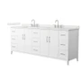 Wyndham Collection Elan 84" Free Standing Double Basin Vanity Set with Cabinet and Quartz Vanity Top