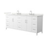 Wyndham Collection Elan 84" Free Standing Double Basin Vanity Set with Cabinet and Quartz Vanity Top
