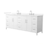 Wyndham Collection Elan 84" Free Standing Double Basin Vanity Set with Cabinet and Quartz Vanity Top