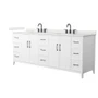Wyndham Collection Elan 84" Free Standing Double Basin Vanity Set with Cabinet and Quartz Vanity Top