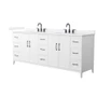 Wyndham Collection Elan 84" Free Standing Double Basin Vanity Set with Cabinet and Quartz Vanity Top