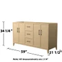 Wyndham Collection Elan 59" Double Free Standing Vanity Cabinet Only - Less Vanity Top