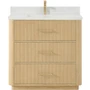 Wyndham Collection Francesca 36" Free Standing Single Basin Vanity Set with Cabinet and Quartz Vanity Top
