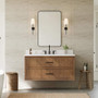 Wyndham Collection Isola WM 48" Wall Mounted Single Basin Vanity Set with Cabinet and Quartz Vanity Top