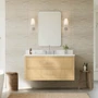 Wyndham Collection Isola WM 48" Wall Mounted Single Basin Vanity Set with Cabinet and Quartz Vanity Top