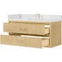 Wyndham Collection Isola WM 48" Wall Mounted Single Basin Vanity Set with Cabinet and Quartz Vanity Top
