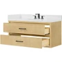 Wyndham Collection Isola WM 48" Wall Mounted Single Basin Vanity Set with Cabinet and Quartz Vanity Top
