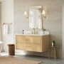 Wyndham Collection Isola WM 48" Wall Mounted Single Basin Vanity Set with Cabinet and Quartz Vanity Top