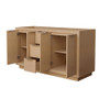 Wyndham Collection Maroni 60" Double Free Standing Vanity Cabinet Only - Less Vanity Top