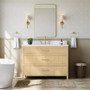 Wyndham Collection Isola 48" Free Standing Single Basin Vanity Set with Cabinet and Quartz Vanity Top