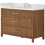 Wyndham Collection Isola 48" Free Standing Single Basin Vanity Set with Cabinet and Quartz Vanity Top