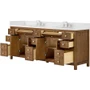 Wyndham Collection Rian 84" Free Standing Double Basin Vanity Set with Cabinet and Quartz Vanity Top