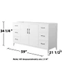 Wyndham Collection Elan 59" Single Free Standing Vanity Cabinet Only - Less Vanity Top