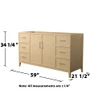 Wyndham Collection Elan 59" Single Free Standing Vanity Cabinet Only - Less Vanity Top