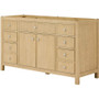 Wyndham Collection Rian 60" Single Free Standing Vanity Cabinet Only - Less Vanity Top
