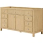 Wyndham Collection Rian 60" Single Free Standing Vanity Cabinet Only - Less Vanity Top