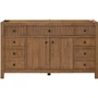 Wyndham Collection Rian 60" Single Free Standing Vanity Cabinet Only - Less Vanity Top